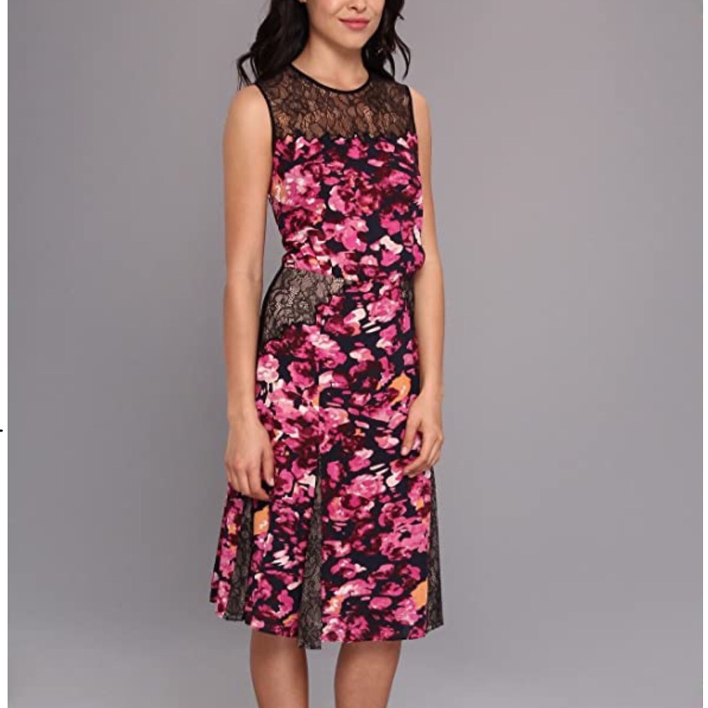 BCBGMAXZARIA Agnes Printed Dress Sz Sm